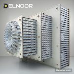 شاسی لامپ دستساز سه طبقه مربعی